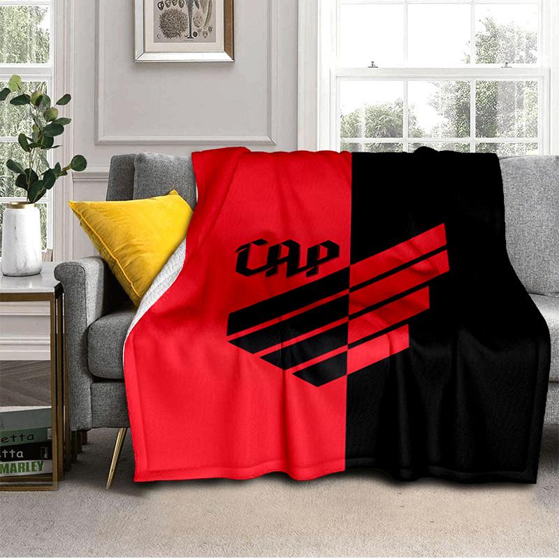 Red And Black Sport Emblem Printed Throws Blanket Soft Flannel Blankets for Couch Bed Gifts for Men Women Picnic blanket Christmas gifts