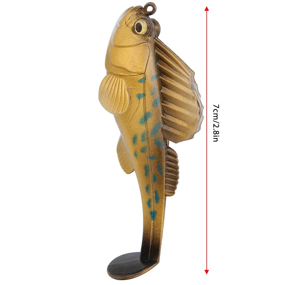 Silica Gel Artificial Bionic Fish Lure Bait Fishing Tackle with Flash Sequins 7CM 14g(SOO622)