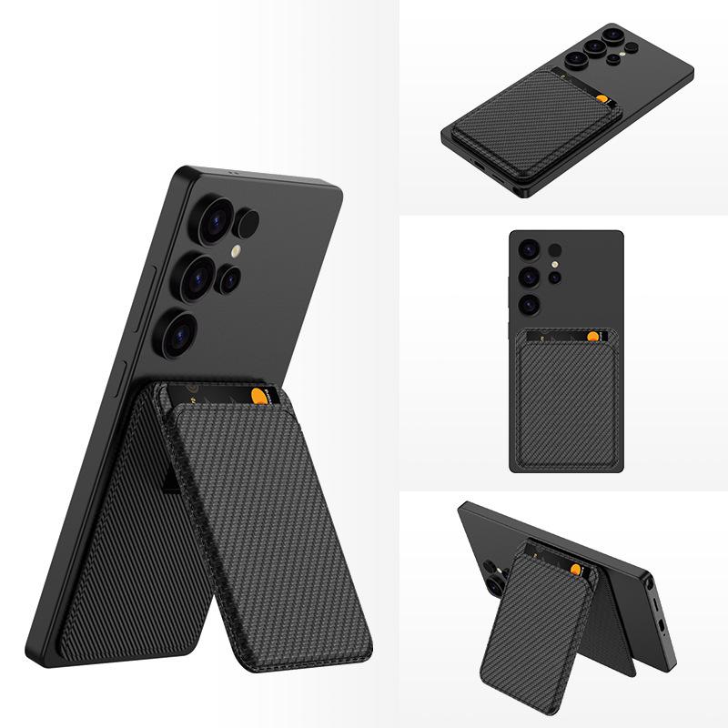 Card Holder with Magnetic Bracket for Samsung S25/S26 Series: Cross-Border Style Back Sticker Card Clip