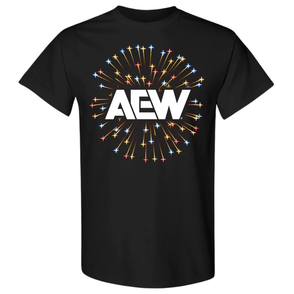 AEW FIREWORK AEW Official TShirt Unisex T-Shirt Graphic Tee XXL