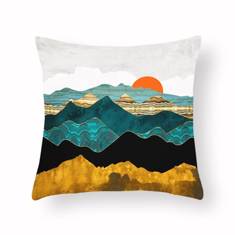 Abstract Sunrise Scenery Pillowcase Dormitory Decoration Office Living Room Sofa Home Pillowcase