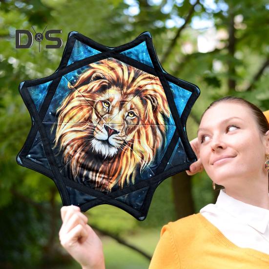 Flowstar Octagonal Scarf Juggling Toy for Beginners Double-Sided Print Cloth Fun Skill Toy Fingertip Rotating Flow Star Dapo Star Gift for Kids And