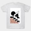 Men Black Print T-shirt Memphis Poster Iii No-Cut Transfer Paper Print Cotton Tshirt
