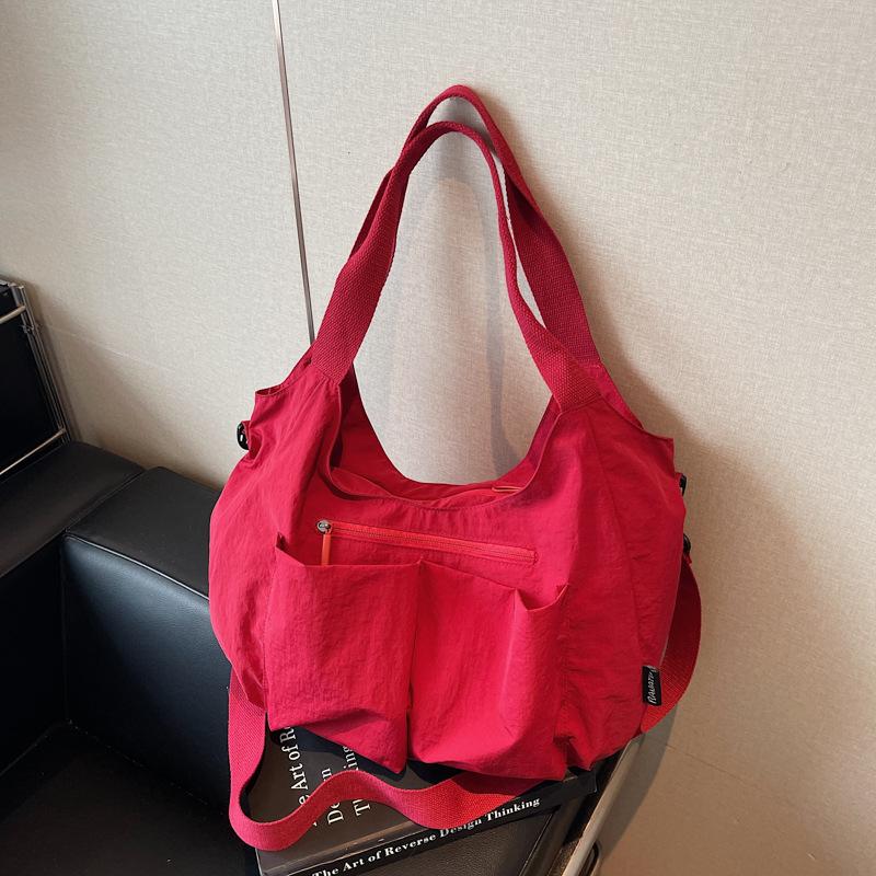 Bag Large Capacity Women's Canvas Tote Bag 2025 New Simple Tote Bag Versatile Shoulder Crossbody Travel Backpack