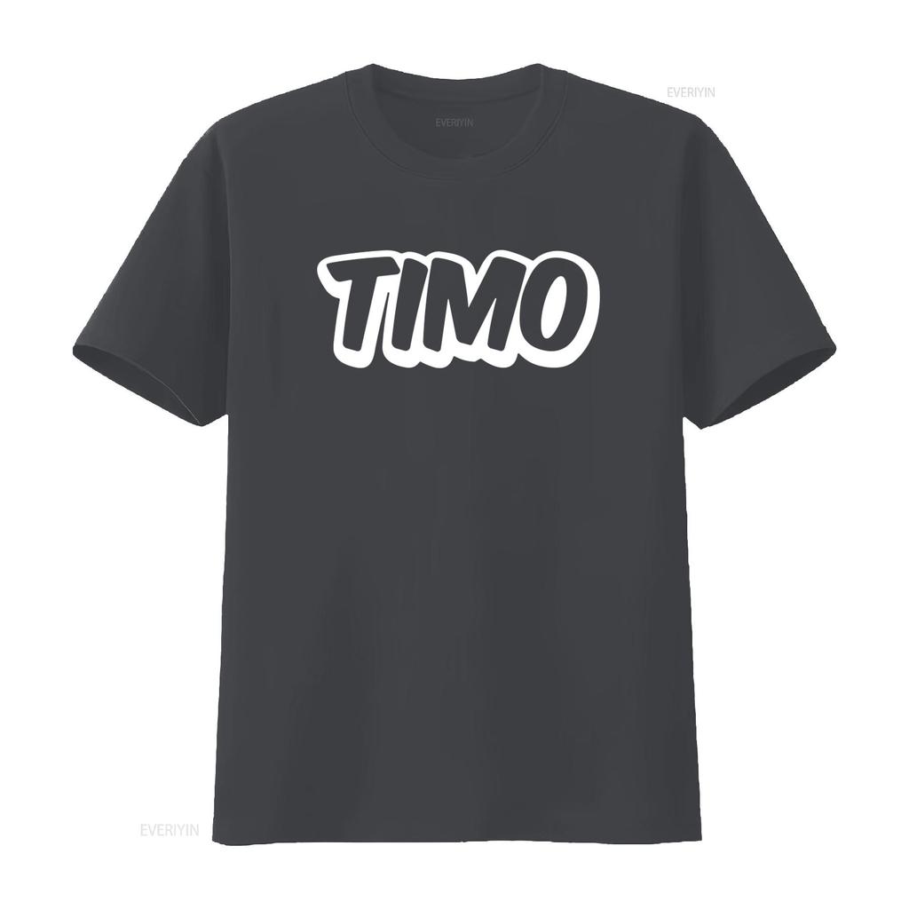 Timo Name Boy T Shirt Print Pattern Fun Design Vintage Washed Unisex Comfortable Top For Everyday Wear Versatile Streetwear