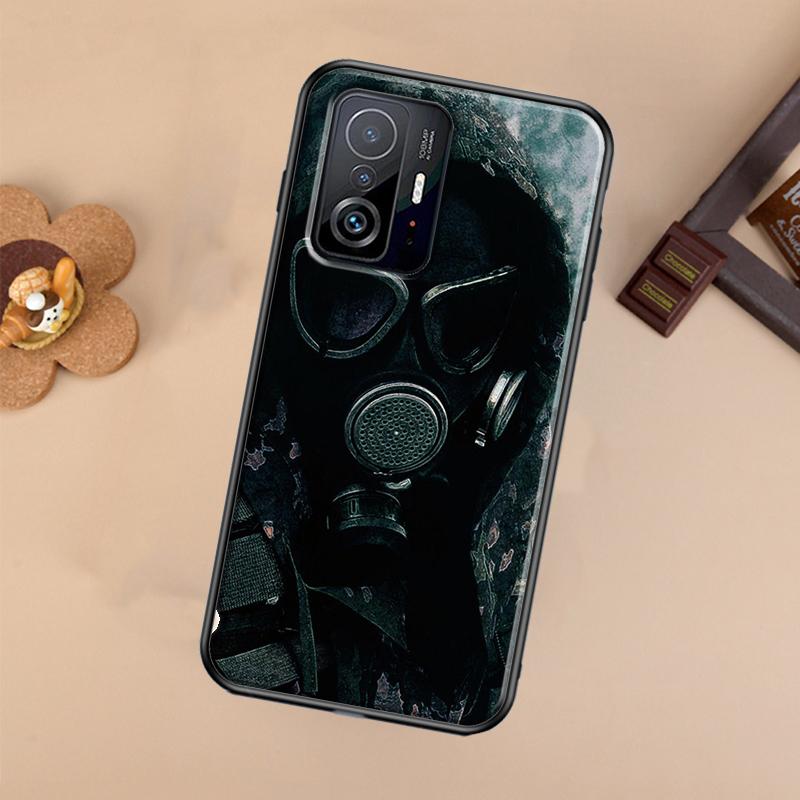 Skull Gas Mask Case For Xiaomi 13 14 Ultra 11T 12T 13T 14T Pro POCO X7 Pro X3 X5 X6 F3 F5 F6 M6 Pro Cover