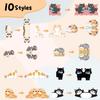 5/6/10pcs Cute Cat Cartoon Magnetic Bookmark Page Holder Fun Meow Bookmarks For Students Reading Book Magnetic Tags Decoration