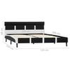 LED Illuminated Bed Frame without Mattress Black 120 x 200 cm