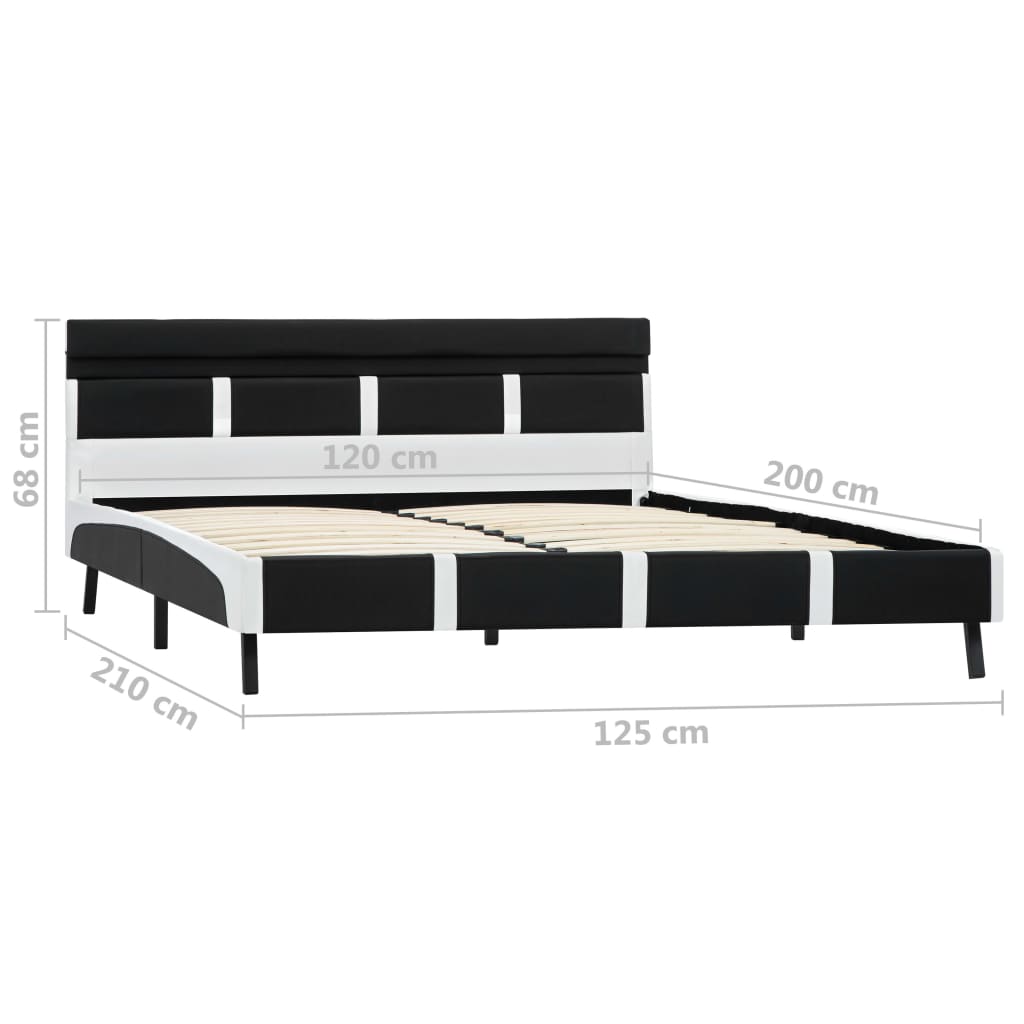LED Illuminated Bed Frame without Mattress Black 120 x 200 cm