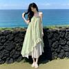 Mori Wizard of Oz Vacation Wind Lace Splicing Suspender Dress Women's Summer New Romantic Unique Beautiful Long Dress