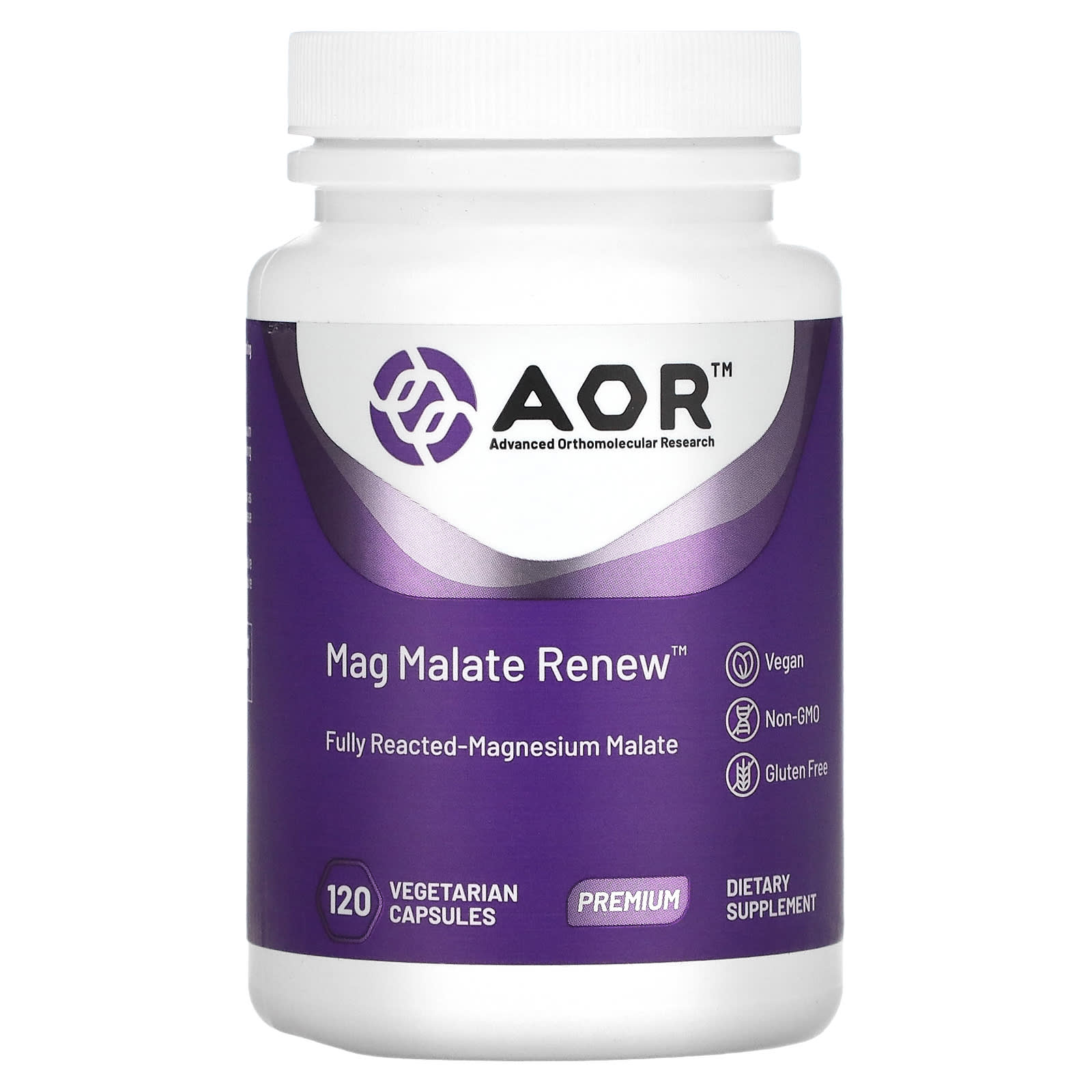 

Advanced Orthomolecular Research AOR, Mag Malate Renew, 120 Veggie Capsules