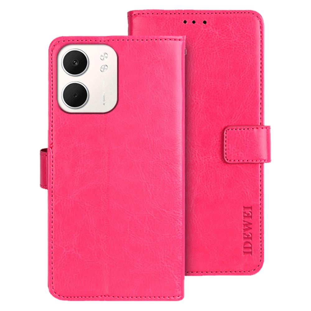 

IDEWEI For Oppo A5x 4G Stand Case Crazy Horse Texture Leather Phone Cover Rose
