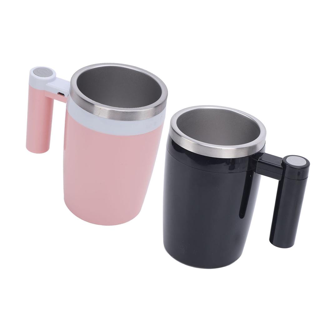 380ml Elektrischer Mischbecher Wiederaufladbarer Edelstahl Selbstmischender Rührbecher für Kaffee Tee