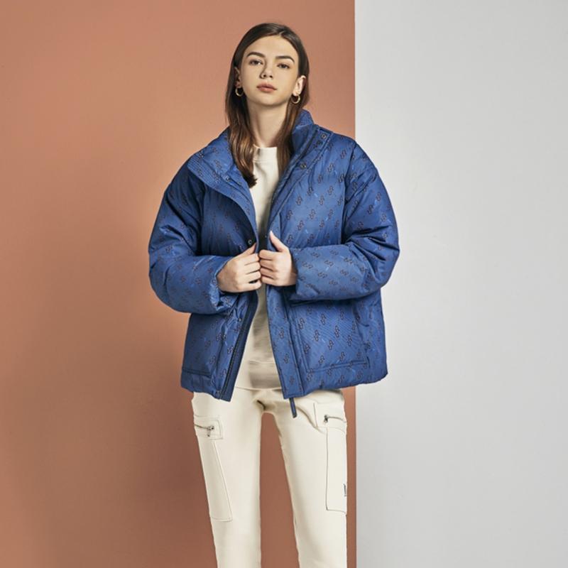 AKIII CLASSIC Ζακέτα με Μονόγραμμα Σκίουρου και Πούπουλα Χήνας Akakfu10813100