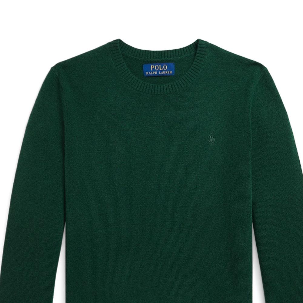 Polo Ralph Lauren Sweater FW24 Logo Embroidered Crew Neck Pullover Long Sleeve Kids sweater Academy-Green CWPOSWEY6820527-300