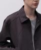 Decoroso Curved Raglan Blouson Jacket [Charcoal Brown]