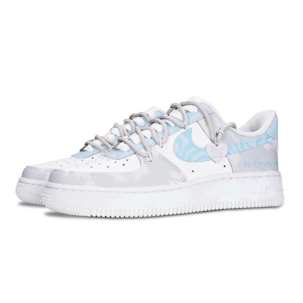Nike Air Force 1 Love With One Stone Slip Resistant Abrasion Resistant Low top Skateboard Shoes Unisex Gray DD8959-100(Team969  BOX 2)