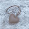 PU Leather Heart Keychain Car Keyring Bag Pendant Multi-color PU Leather Hanger  Car Accessory