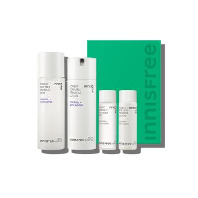 Forest for Men Premium Skin Care Set (Skin 180ml, Lotion 120ml, Mini Size Skin & Lotion 25ml Each)