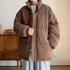 Winter Solid Color Thickened Stand-up Neck Cotton-padded Jacket Men's American Retro Loose and Versatile Cotton-padded Jacket Casual Bread Jacket