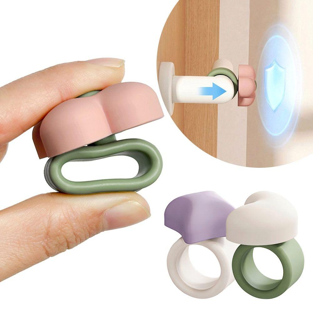 Anti-Shock Door Stopper Silicone Wall Protector Cute Door Handle Impact Pad  for Bedroom Decoration