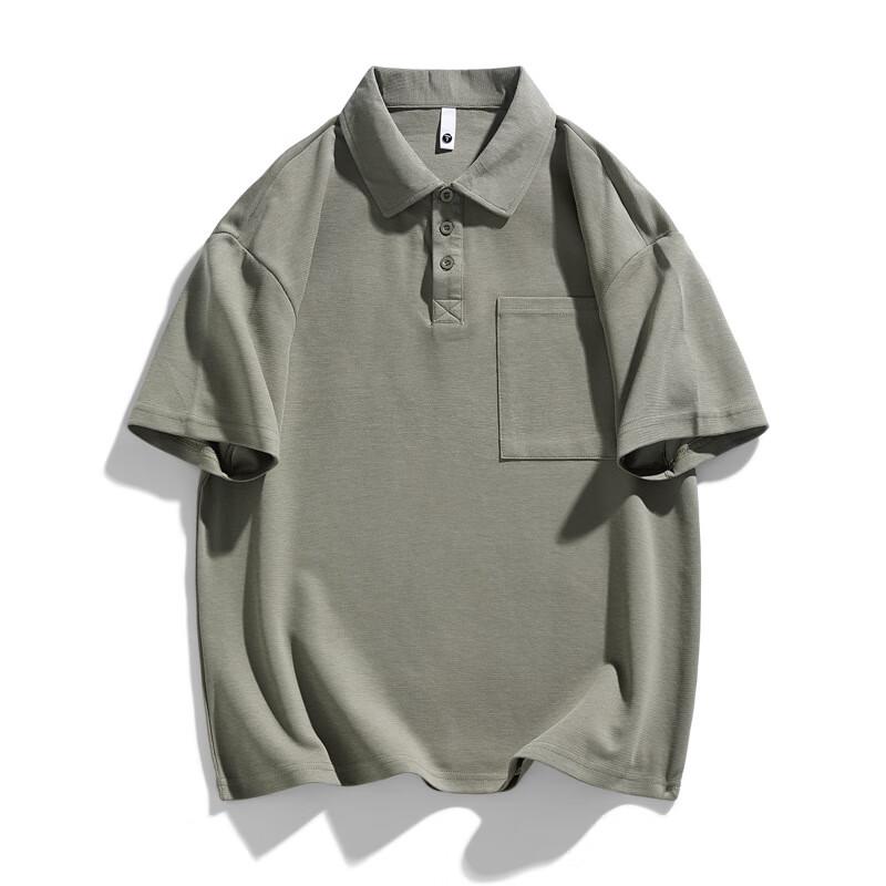 JIAOXIU Men's Solid Color Casual Polo Shirt