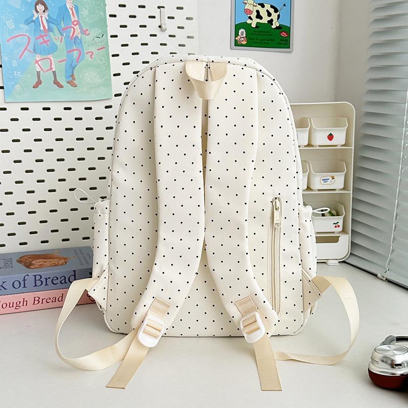 School bag summer new small fresh polka dot sweet girl travel mini backpack high value literary and art fan girls backpack