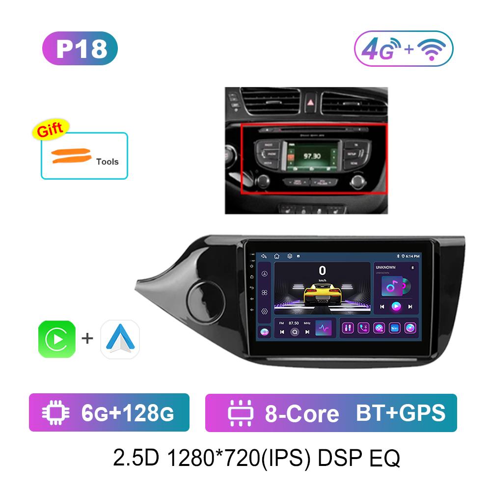 Bluetooth Android System GPS Navi 4G Car Video Multimedia Player 9 Inch for KIA CEED JD Cee'd 2012-2018 IPS Screen WiFi Carplay