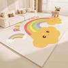 VIKAMA Cartoon Rainbow Carpet, Anti-Slip And Stain-Resistant Bedroom Decoration Carpet, Living Room Floor Mat, Home Decoration