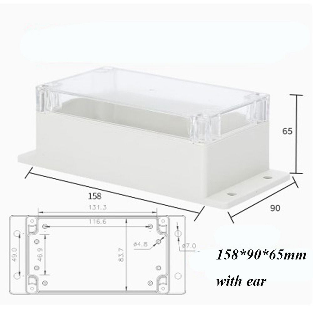 New Waterproof Outdoor Junction Box Plastic Transparent Enclosure Cover 10 Styles Electronic Instrument Housing Case