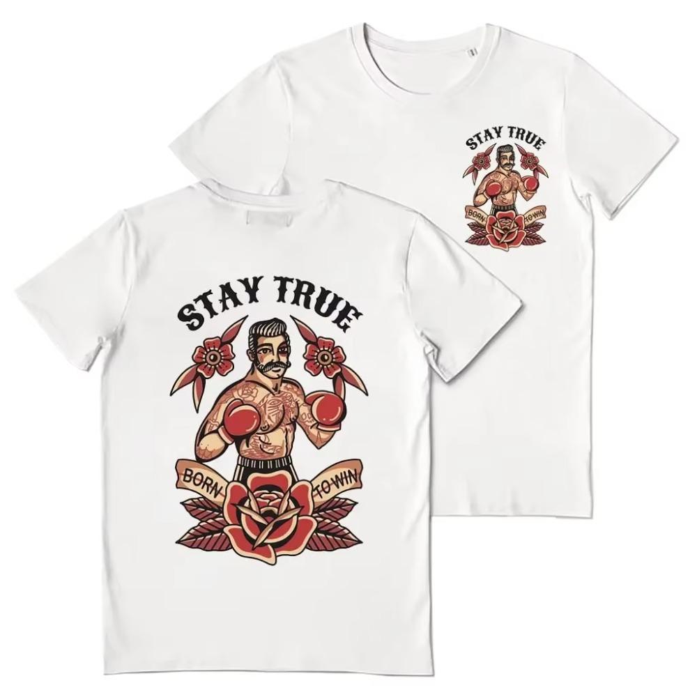 

Лето 2024 Новые необычные мужские футболки с графическим принтом большого размера с коротким рукавом Модные футболки в стиле хип-хоп Уличная одежда С заниженной линией плеч Мужские повседневные XXXXXL белый