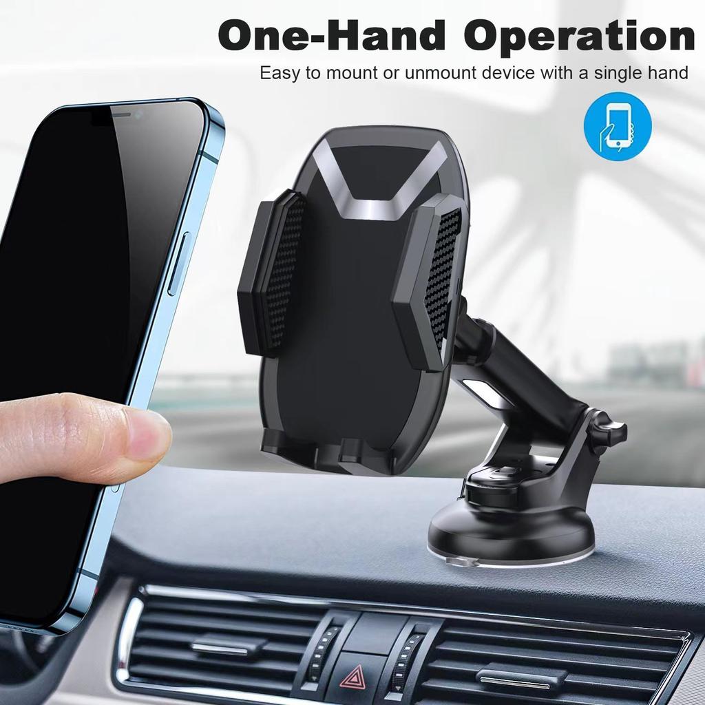 Car Mobile Phone Holder Car Dashboard Windshield Suction Cup Retractable Navigation Mobile Phone Holder Car Hand