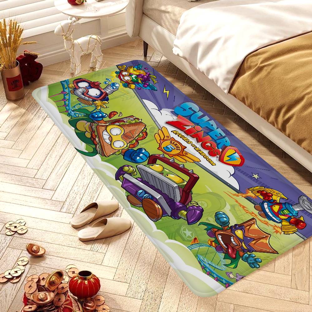 Tappetino da Bagno Cartone Animato Carino Super Zings Stile INS Morbido Pavimento Camera da Letto Casa Tappetino Lavanderia Antiscivolo Benvenuto Zerbino