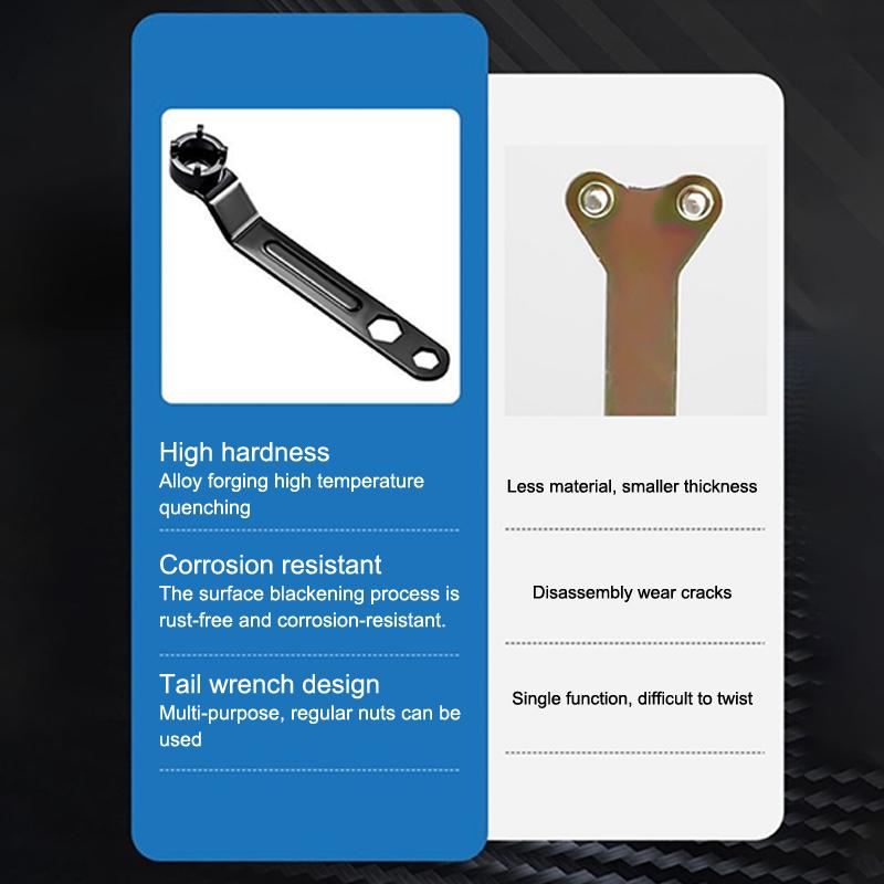 Multifunctional Thickened Four Claw Wrench Adjustable Disassembly Tool Fits Angle Grinder Household DIY Projects