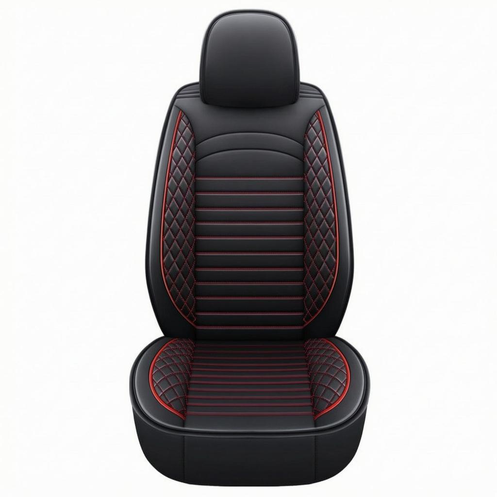 Seamless Fit Single Seat Cover Quilted Leather Easy To Clean Headrest