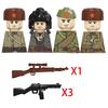 Military US Army Soviet Figures Soldiers MOC Building Blocks Medic Sniper Rifle Bunijon Hat Helmets Children's Toy Gift B145