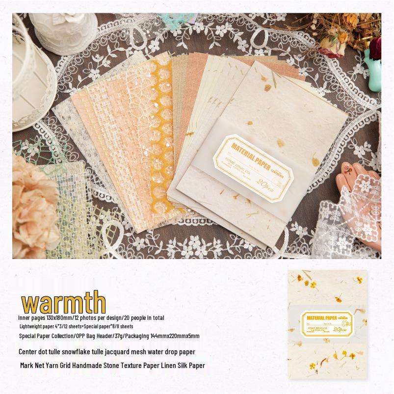 DIY Multi-Material Paper with Colorful Retro Grid Design for Journal Background Decoration