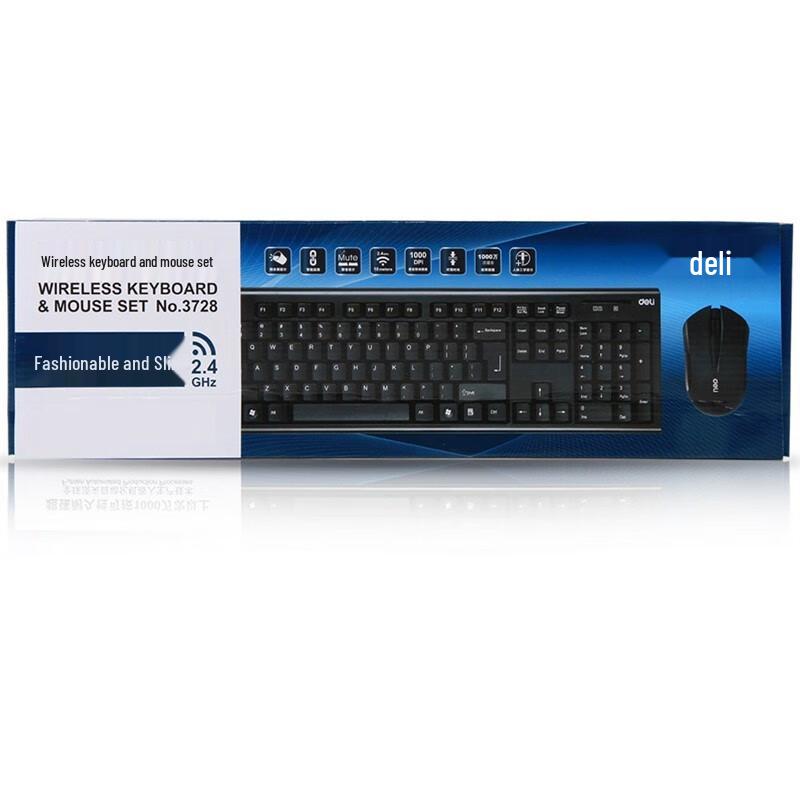 Deli 3728 Wireless Keyboard and Mouse Combo
