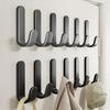 5PCS Adhesive Wall Hooks No Drill Strong Load-Bearing Hooks Durable Carbon Steel Hooks for Bathroom Kitchen Coat Towels