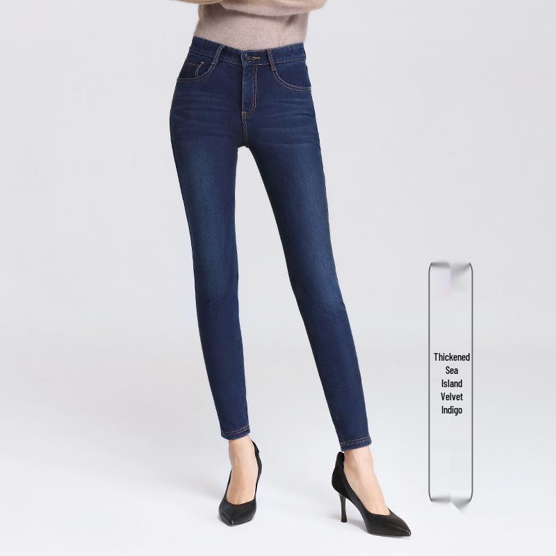 

Women s High Waist Slim Fit Winter Denim Jeans - Plus Size, Velvet-Lined, Four-Way Stretch 33