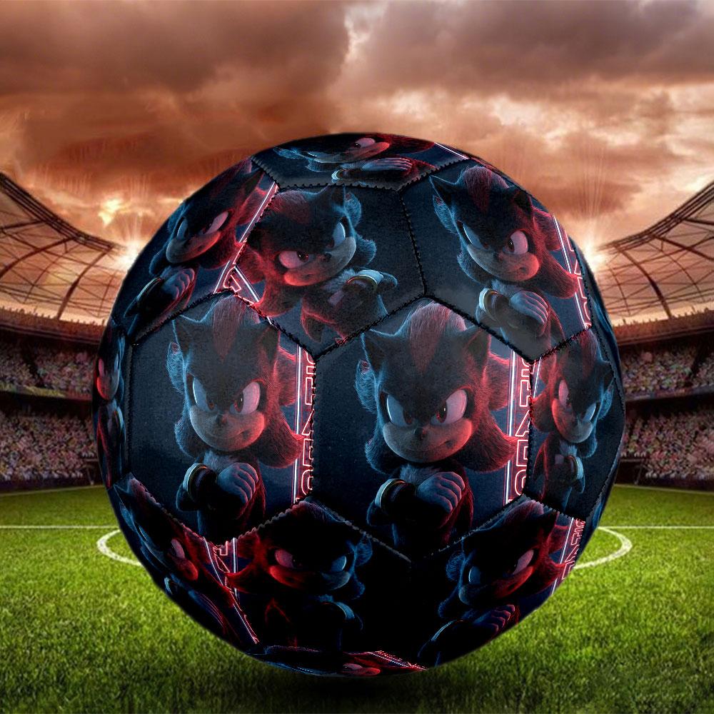 1pc Sonic the Hedgehog Soccer Ball Size 5 Indoor Soccer Ball Fashion Colorful Backyard Game - Great For Sports Fans Gift HE62
