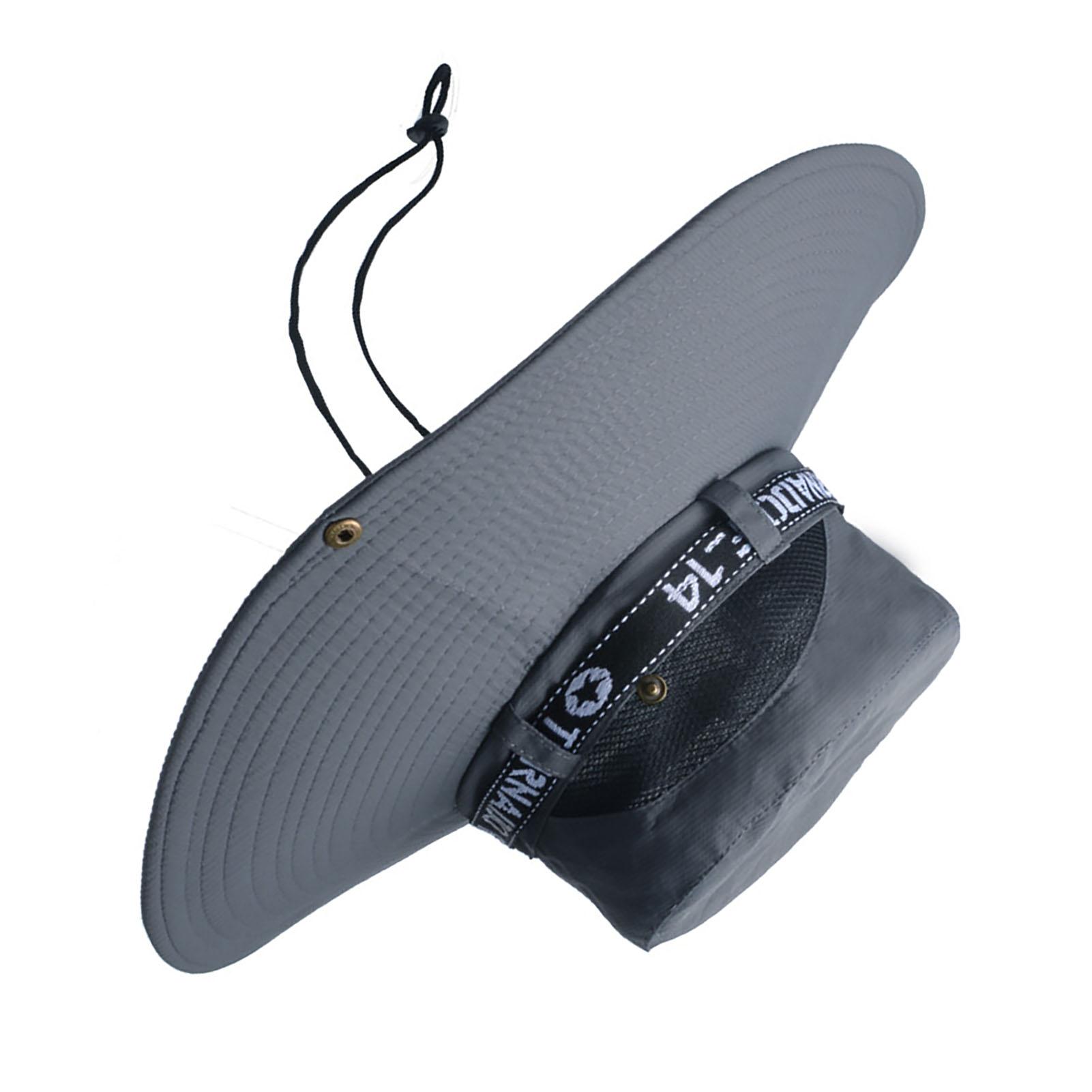 

Fishing Hat Breathable Cotton Polyester Large Brim Sun Hat for Men Summer Mountain Climbing Navy