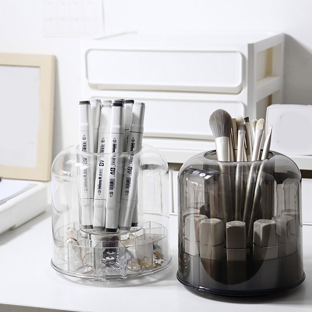 

Transparent Makeup Storage Rack Large Capacity Pencil Tube Dressing Table прозрачный