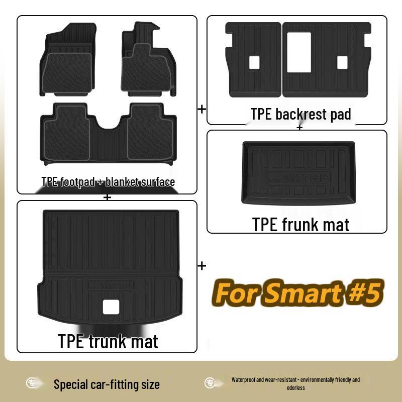 Smart #5 RHD Floor & Trunk Mats - TPE Interior Accessories for Mercedes.