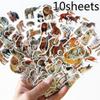 10 Sheets/set Wildlife Wild Animals Scrapbooking Bubble Puffy Stickers Tigers Lions stickers Kawaii