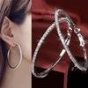 Dames Luxe Party Crystal Rhinestone Earring Hoop Ear Ring Sieraden Charms