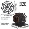 Hollow Out Spider Web Coasters Spooky Table Cup Mats Unique Halloween Place mats  Home Decoration