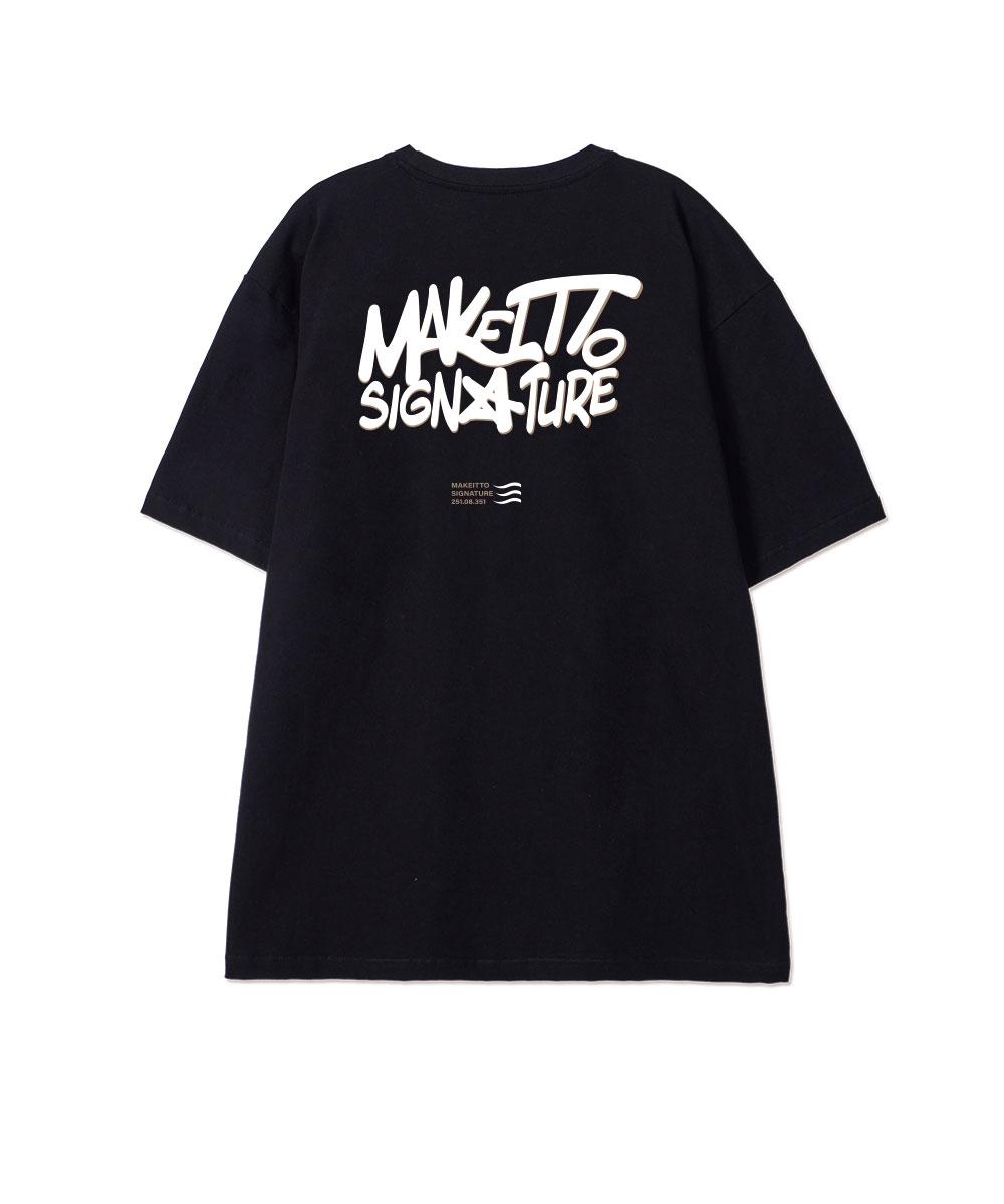 Make It Two [Graffiti2 Logo] Crew Neck Tee_Black M