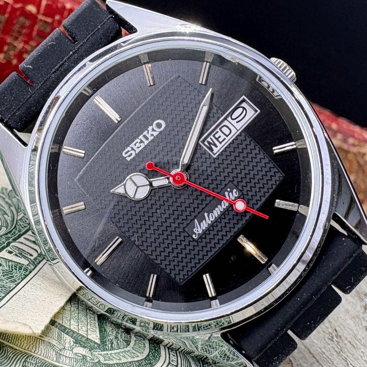Used [The ultimate in sophistication] SEIKO Men s Watch Black Automatic Vintage Antique