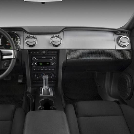 For Ford Mustang 2005-2009 Carbon Fiber Interior Above Glove Box Cover Trim